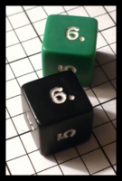 Dice : Dice - 6D - Green and Black Unknown - Ebay Oct 2011